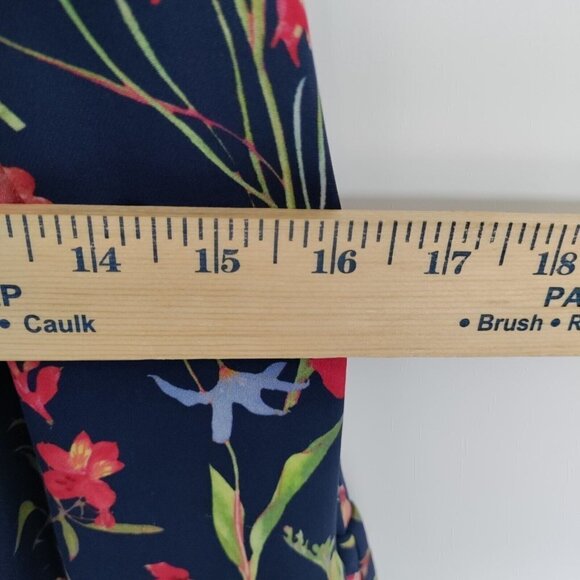 Parker Kam Silk Floral Cold Shoulder Tiered Midi Dress Asymmetrical Small Women - Picture 15 of 16